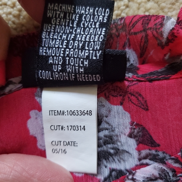 Torrid Pink Floral Spaghetti Strap Off Shoulder Top Blouse Size 5 - Picture 7 of 8